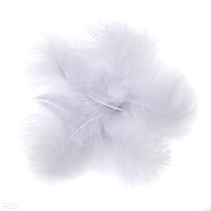 Kroůtí pírka DpCraft - 15 cm, 5 ks šedá