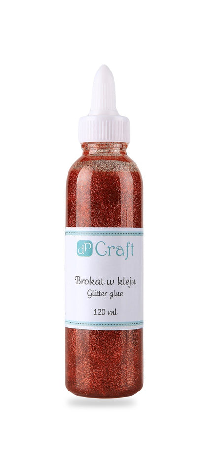Třpytivé lepidlo DpCraft - 120 ml červené