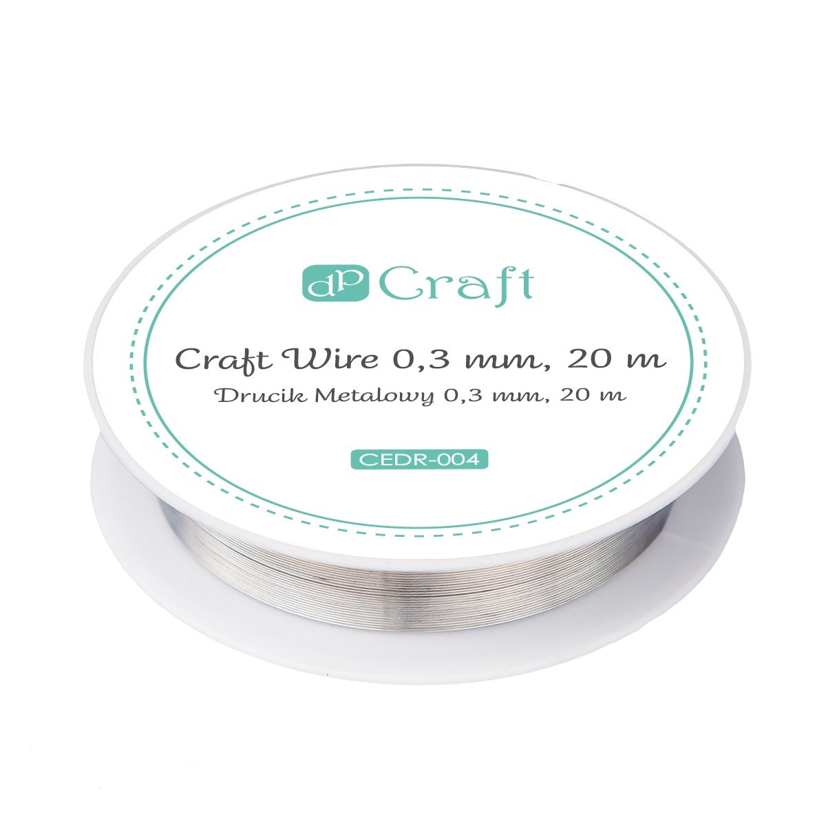 Kovový drátek DpCraft - 0,3 mm/20 m stříbrný