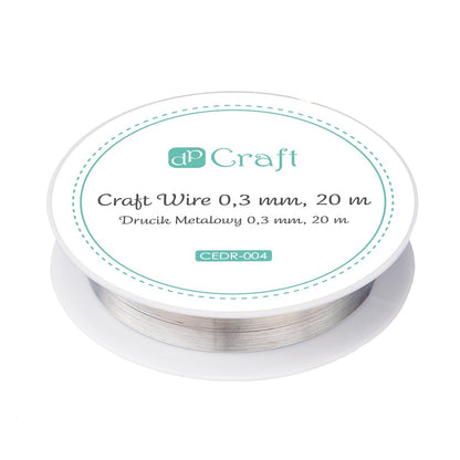 Kovový drátek DpCraft - 0,3 mm/20 m stříbrný